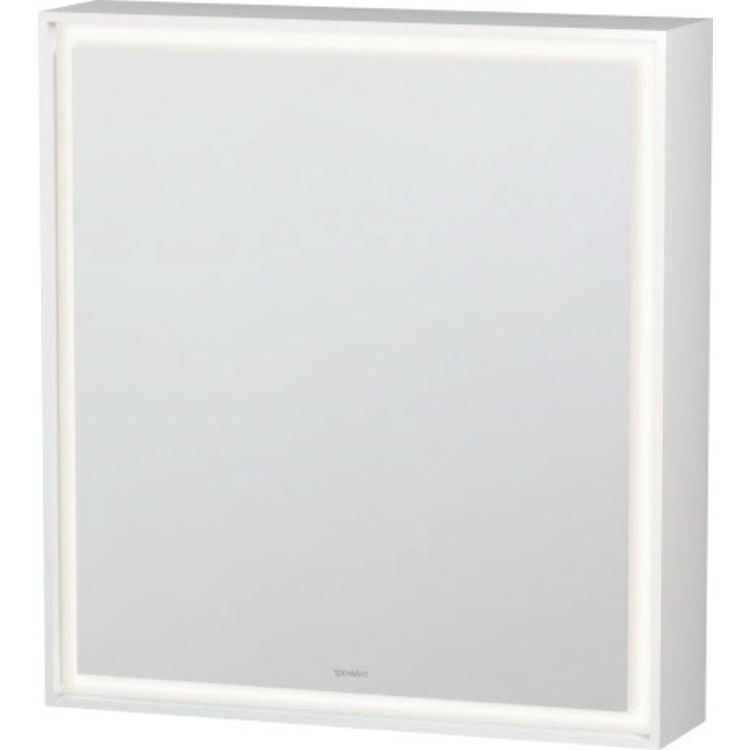 Duravit L-Cube LC7550L0000 25-5/8" Mirror Lighting Cabinet with Two Glass Shelves With Hinge Position