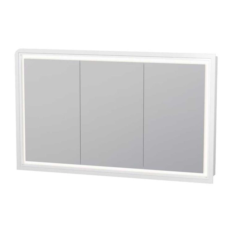 Duravit LC765300000 L-Cube 47-1/4" Mirror Lighting Cabinet with Four Glass Shelves