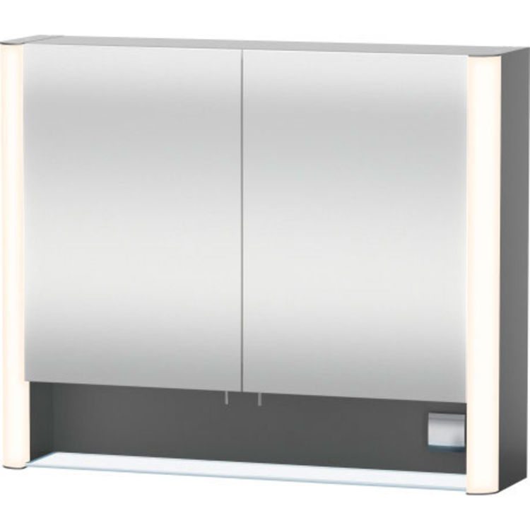 Duravit LM970103737 Light and Mirror 31-1/2" Mirror Lighting Cabinet with Two Glass Shelves and One Rail