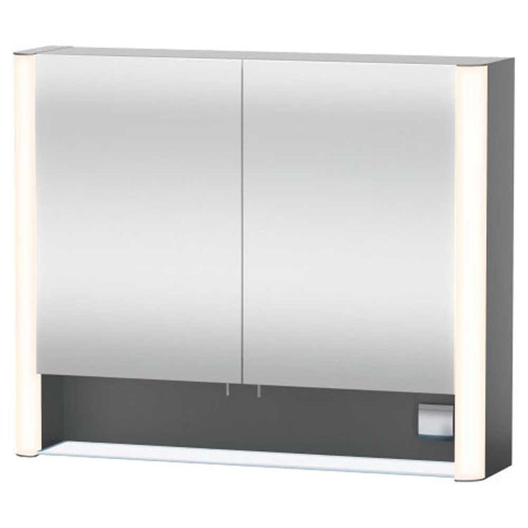 Duravit LM970203737 Light and Mirror 39-3/8" Mirror Lighting Cabinet with Two Glass Shelves and One Rail