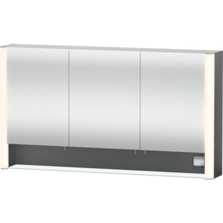 Duravit LM970303737 Light and Mirror 47-1/4" Mirror Lighting Cabinet with Four Glass Shelves and One Rail