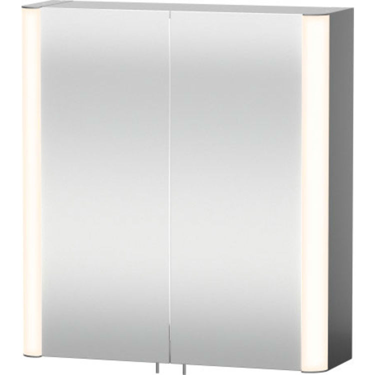 Duravit LM977003737 Light and Mirror 23-5/8" Mirror Lighting Cabinet with Two Glass Shelves and Two Rail