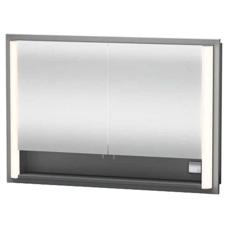 Duravit LM977203737 Light and Mirror 39-3/8" Mirror Lighting Cabinet with Two Glass Shelves and Two Rail