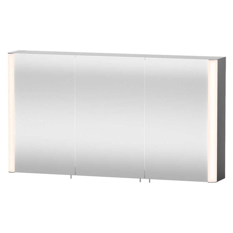 Duravit LM977303737 Light and Mirror 47-1/4" Mirror Lighting Cabinet with Four Glass Shelves and Two Rail