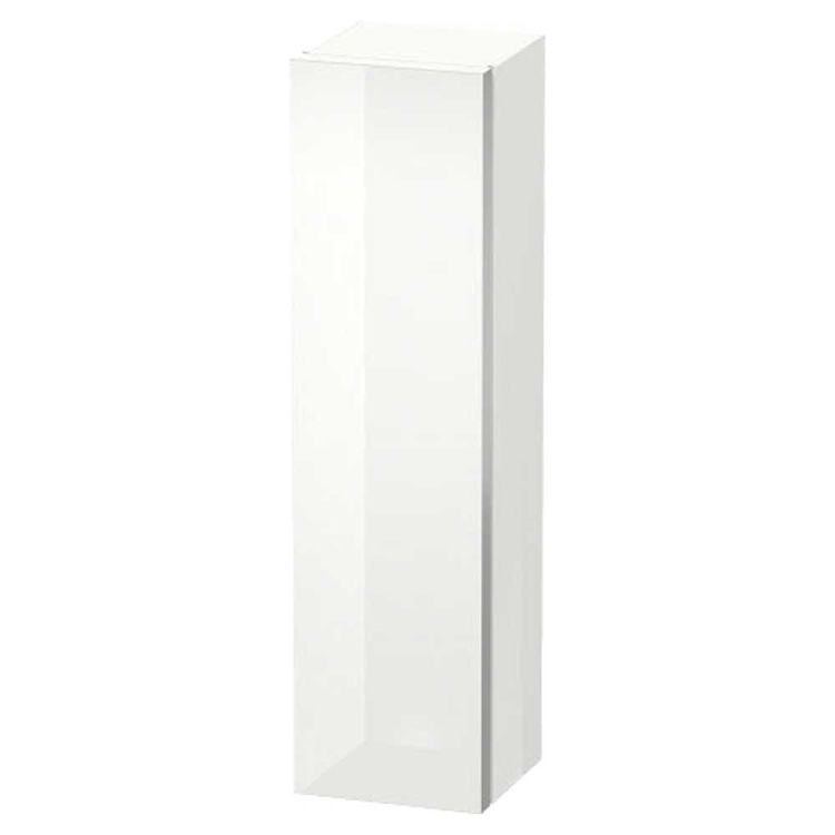 Duravit S19108L8585 Starck 66 7/8" Wall Mount Tall Linen Cabinet with Four Glass Shelves - White High Gloss Lacquer
