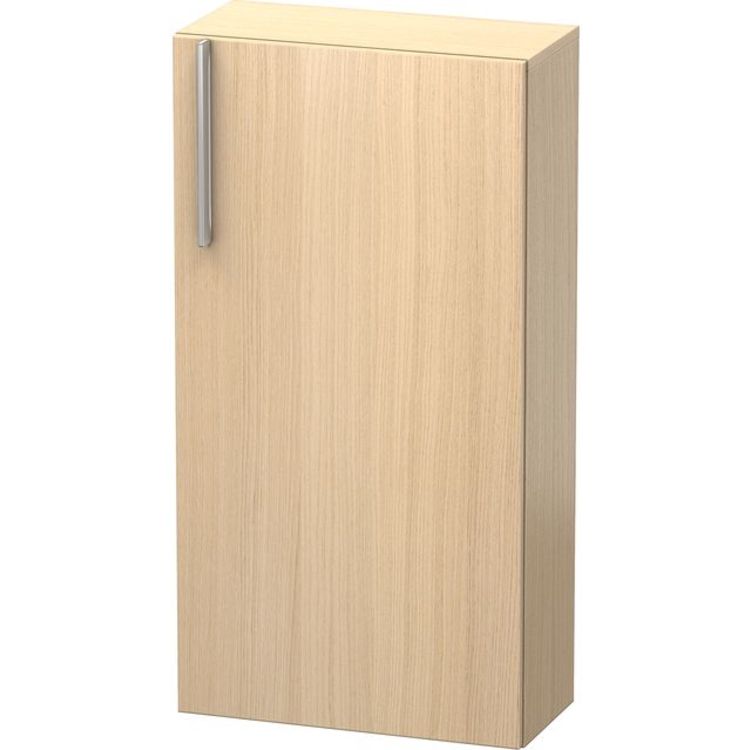 Duravit VE1155R7171 Vero 9-1/2" Wall Mount Semi-Tall Linen Cabinet with One Wooden Door - Mediterranean Oak (Real Wood Veneer)