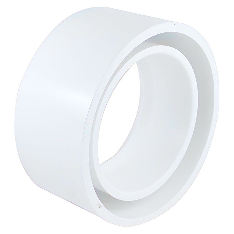 6" x 4" PVC Flush Bushing DWV (Drain Waste and Vent) - Spigot x Hub