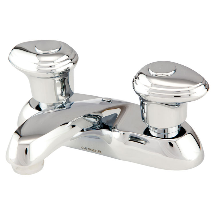 Gerber Gerber Hardwater Two-Handle Centerset Chrome Lavatory Bathroom Faucet, Less Drain, 1.2 GPM, Three-Hole Installation - 53-100