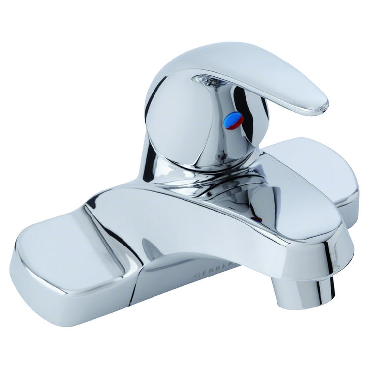 Gerber Maxwell SE One-Handle Centerset Bathroom Faucet with Brass Pop-Up Drain, 1.2 GPM, Three-Hole Installation, Lever Handle, Chrome - 40-115