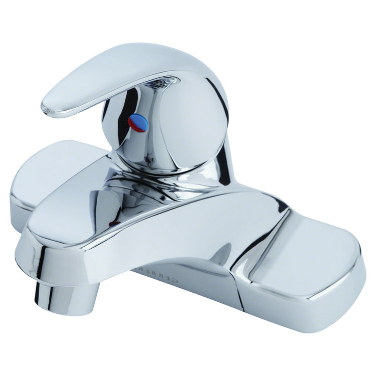 Gerber Maxwell SE One-Handle Centerset Bathroom Faucet with Metal Pop-Up Drain, 1.2 GPM, Three-Hole Installation, Washerless, Lever Handle, Chrome - 40-115-W