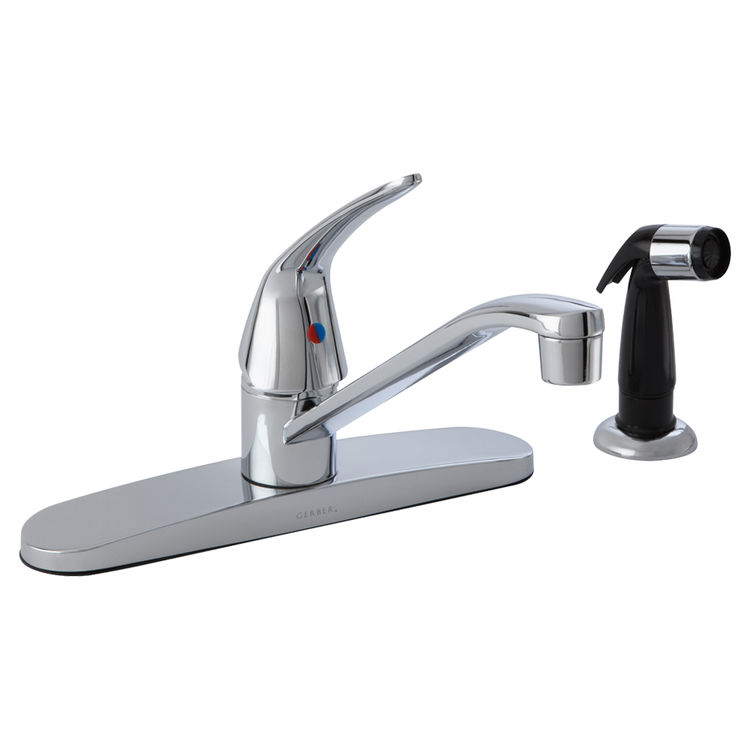 Gerber Maxwell SE Single Handle Kitchen Faucet w/ Side Spray, Chrome - 40-212