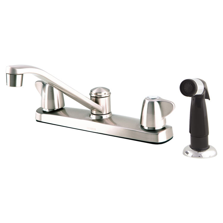 Gerber Maxwell Two-Handle Kitchen Faucet w/ Side Spray, Chrome - 42-215