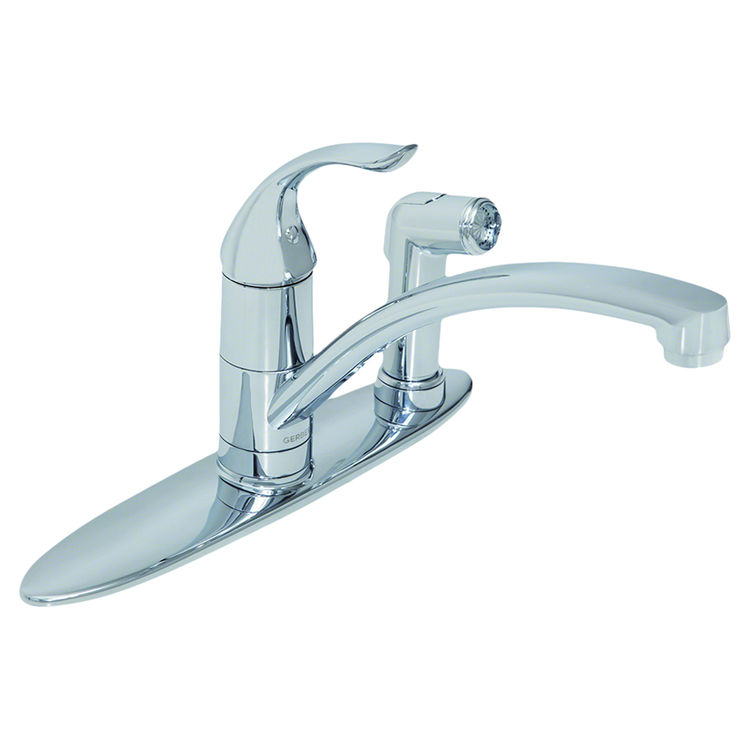 Gerber Viper Single Handle Kitchen Faucet w/ Side Spray in Deck Plate, Chrome - 40-015