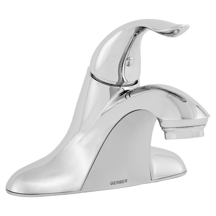 Gerber Viper One-Handle Centerset Chrome Bathroom Faucet with Pop Up Hole Less Drain Assembly, Three-Hole Installation - 40-028