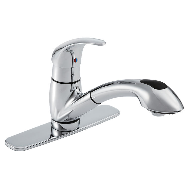 Gerber Viper Single Handle Pull-Out Kitchen Faucet, Chrome - 40-166