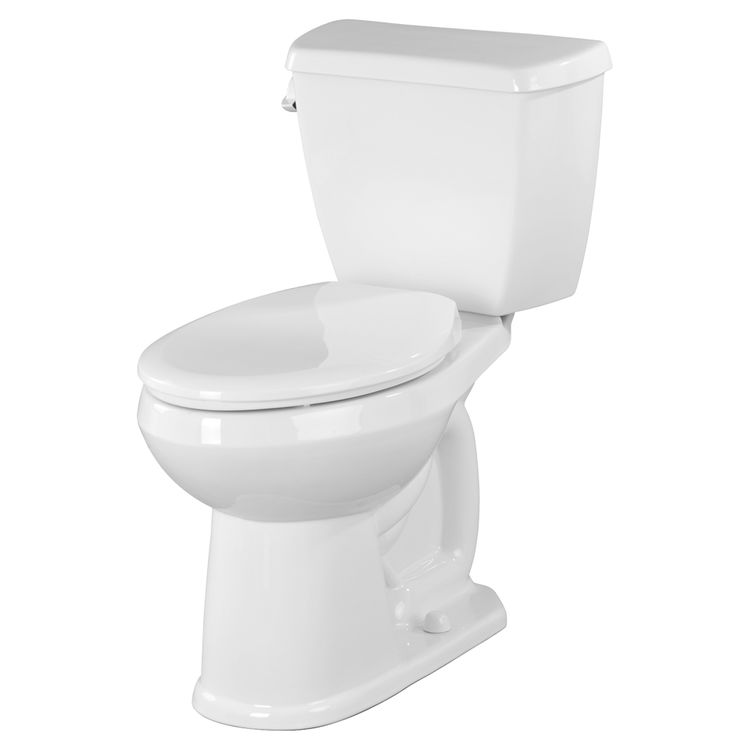 Gerber WS-21-817 Avalanche Two-Piece Elongated ErgoHeight Toilet, 1.28 gpf, 10" Rough-In, White