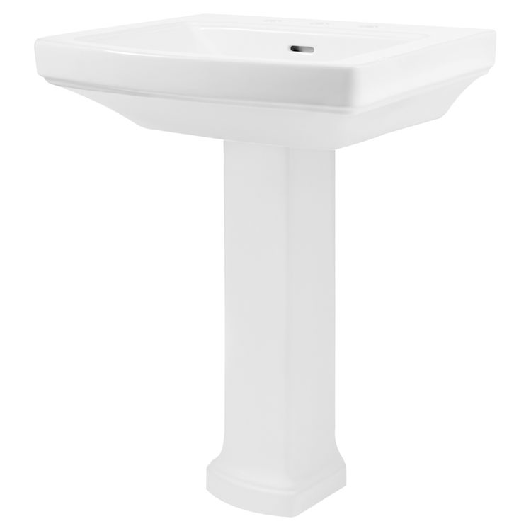 Gerber 23-508 Hinsdale Standard Pedestal Bathroom Sink, 3-Hole, 8" Centers, White