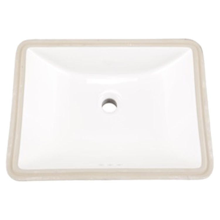 Gerber Logan Square 18-3/4" x 14-3/4" Rectangular Petite Undermount Bathroom Sink, Front Overflow, Vitreous China, White - 12-765