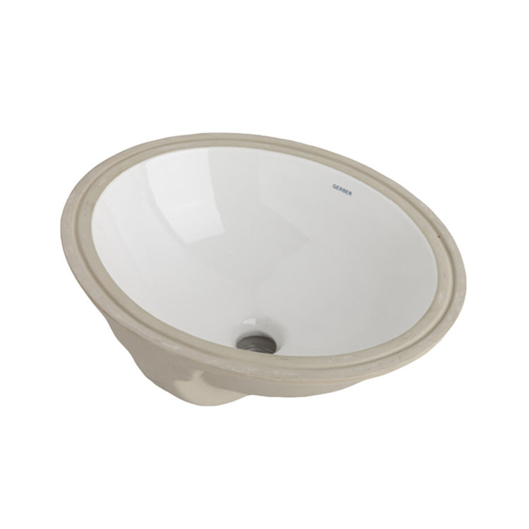 Gerber 13-743 Luxoval Undermount Bathroom Sink, 17-5/8" x 14-5/8", White