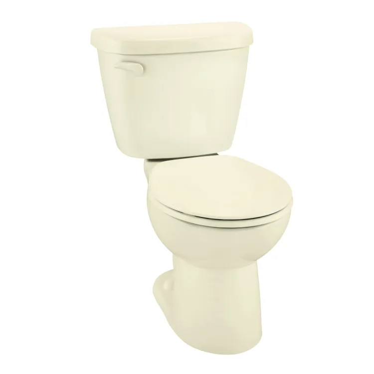 Gerber Maxwell Two-Piece Round Front Toilet, 1.28 GPF, Bone - 21-902-25