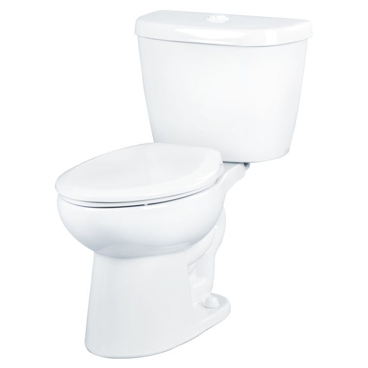 Gerber 21-914 Maxwell Two-Piece Elongated Toilet, 1.28 gpf, 14" Rough-In, White