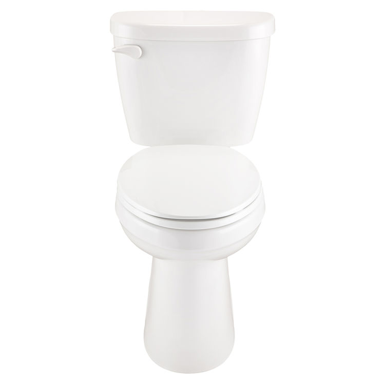 Gerber MX-21-022 Maxwell ErgoHeight Compact Elongated Toilet, 1.6 gpf, Floor Mount Back Outlet, White