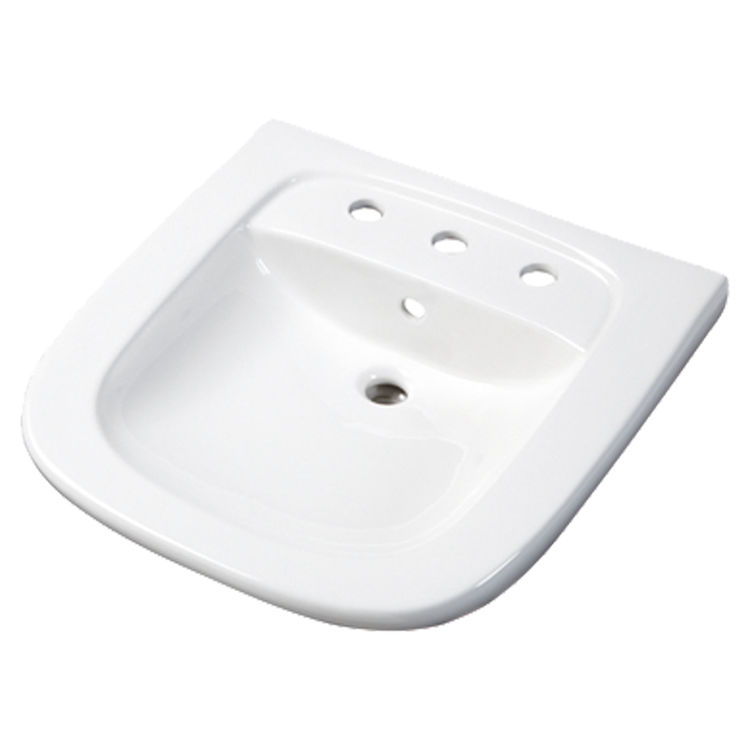 Gerber NH-12-478 North Point 8" Faucet Centers Wall Hung Commercial Hygenic Basin