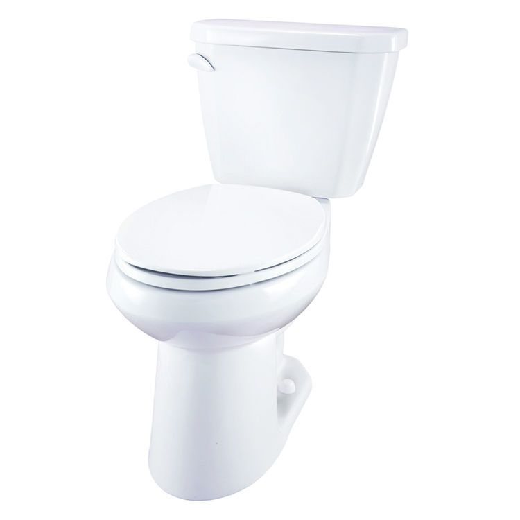 Gerber WS-21-517 Viper Two-Piece Elongated ErgoHeight Toilet, 1.28 gpf, 10" Rough-In, White