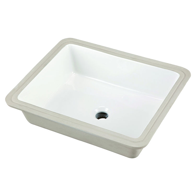 Gerber Wicker Park Rectangular Undermount Bathroom Sink, 19-5/8" x 15-1/2", White - 12-791 