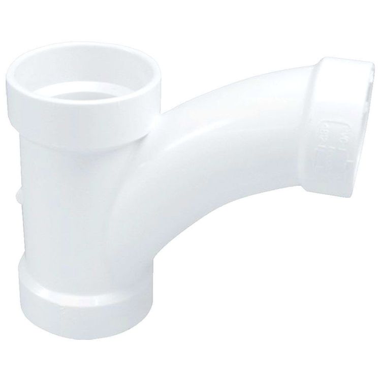 4" x 4" x 3" PVC Tee/Wye Combo DWV (Drain Waste and Vent) - Hub