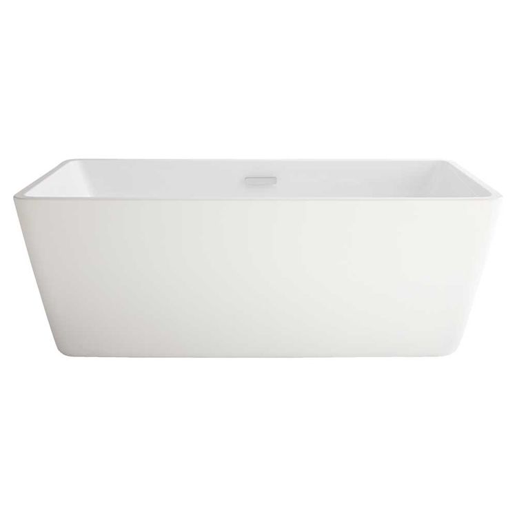 American Standard Sedona Loft 63" x 30" Freestanding High Gloss Acrylic Bathtub, Center Drain, 72 Gallons, White - 2766.034.020