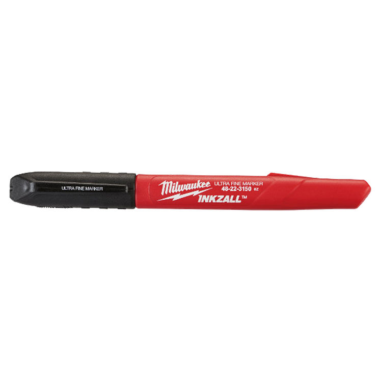 Milwaukee 48-22-3150 INKZALL Black Ultra Fine Point Markers - 12/pk