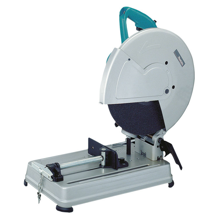 Makita 14" Cut-Off Saw with AC/DC Switch, 1" Arbor Size, Socket Wrench, and Abrasive Cut-Off Wheel - 2414DB