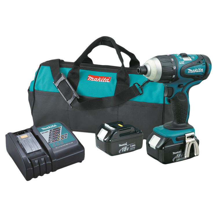 Makita 18V LXT Lithium-Ion Cordless 4-Function Hybrid Impact-Hammer-Driver-Drill Kit with 2-Pack 3.0Ah Battery, Charger, and Tool Bag - XPT03