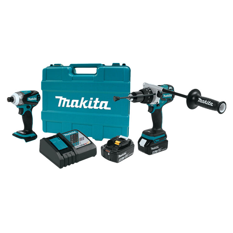 Makita 18V LXT Lithium-Ion Brushless Cordless 2-Pc Combo Kit (5.0Ah) - XT252TB 