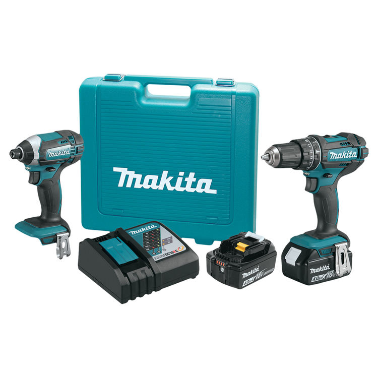 Makita 18V 2-Piece LXT Lithium-Ion Cordless Combo Kit (4.0Ah) - XT261M