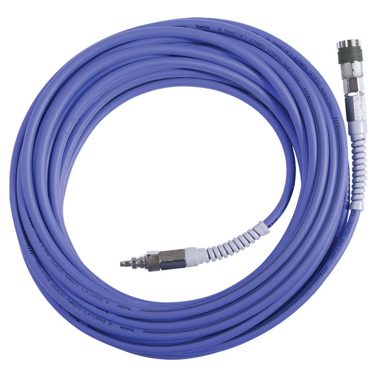 Makita 50' High Pressure Hose with Fittings for High Pressure Compressors and Nailers - B-80014