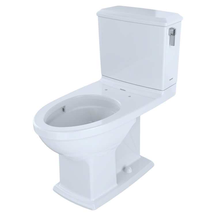 TOTO Connelly Two-Piece Elongated Dual-Max 1.28 and 0.9 GPF Universal Height Toilet with CeFiONtect and Right Lever, Colonial White - CST494CEMFRG#01