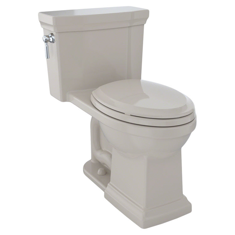 TOTO Promenade II 1G One-Piece Elongated 1.0 GPF Universal Height Toilet with CeFiONtect, Bone - MS814224CUFG#03