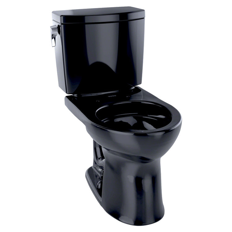 TOTO Drake II 1G Two-Piece Round 1.0 GPF Universal Height Toilet, Ebony - CST453CUF#51