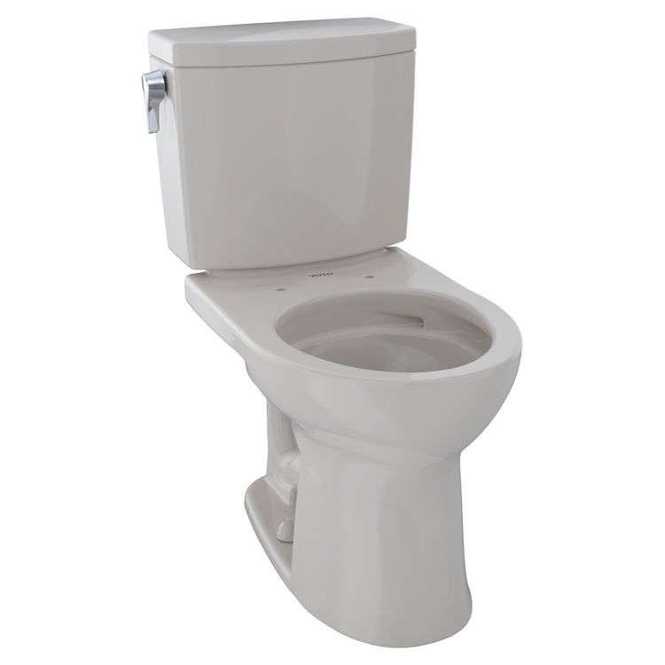 TOTO Drake II 1G Two-Piece Round 1.0 GPF Universal Height Toilet with CeFiONtect, Sedona Beige - CST453CUFG#12