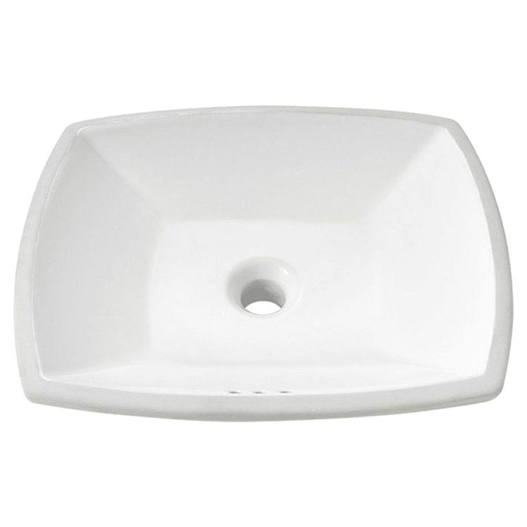 American Standard Edgemere 18" x 16" Undercounter Bathroom Sink, Vitreous China, White - 0545.000.020