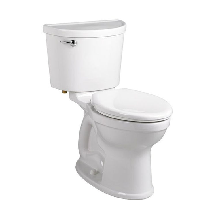 American Standard Champion PRO Two-Piece Toilet, Less Seat, Elongated, Right Height, 1.6 GPF, Left Hand Trip Lever, Linen - 211AA.004.222