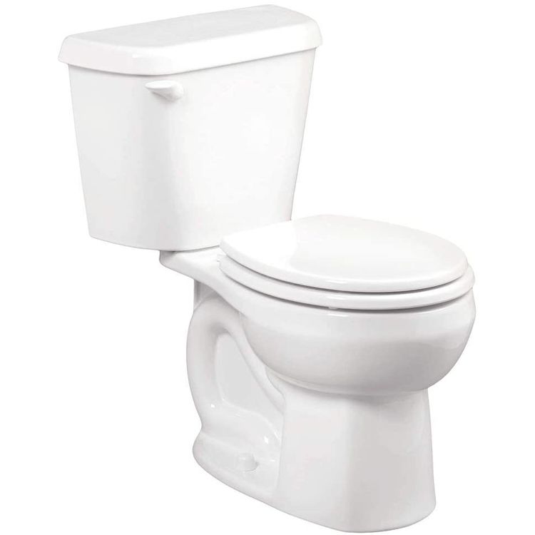 American Standard Colony Two-Piece Elongated Toilet, Right Height, 12" Rough-In, Left-Hand Trip Lever, PowerWash Rim, 1.6 GPF, White - 221AA.004.020