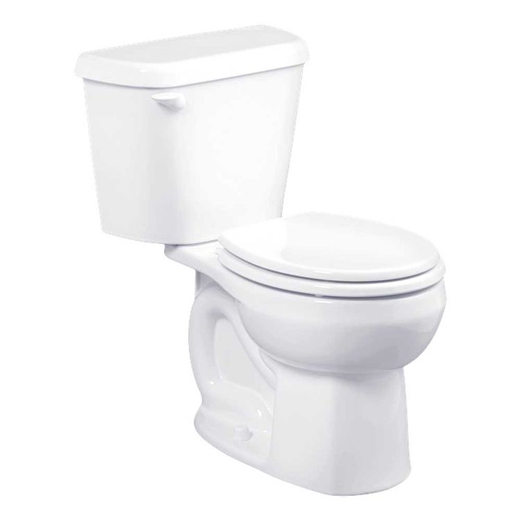 American Standard Colony Two-Piece Toilet, Less Seat, Round, Standard Height, 1.6 GPF, White - 221DA.004.020
