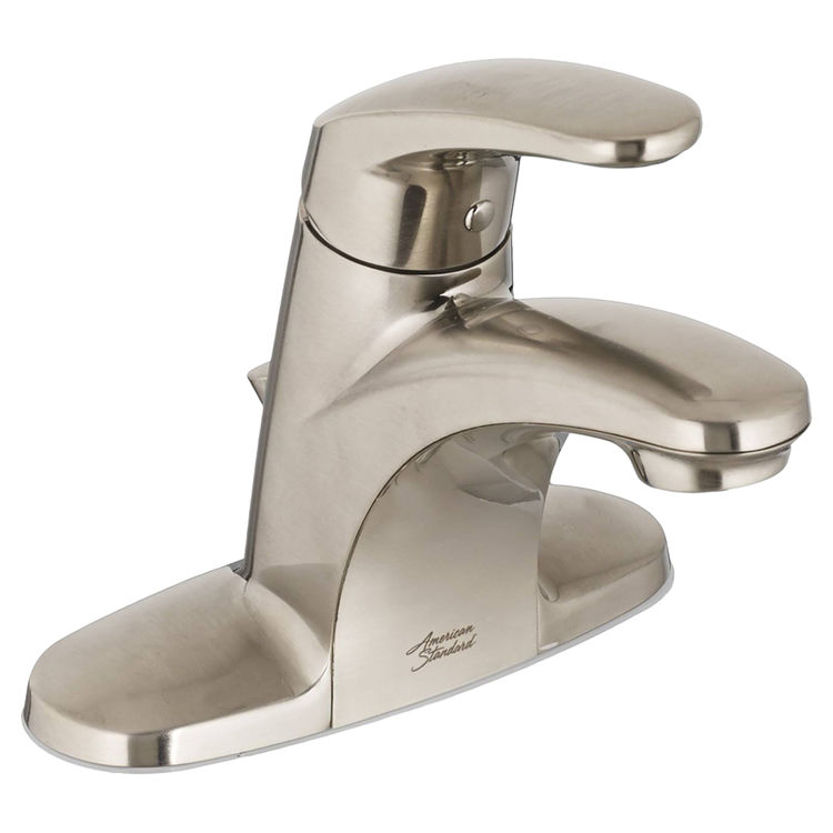  American Standard Colony PRO 4" Centerset Bathroom Faucet with 50/50 Pop-up Drain, 1.2 GPM, WaterSense, ADA, Brushed Nickel - 7075002.295