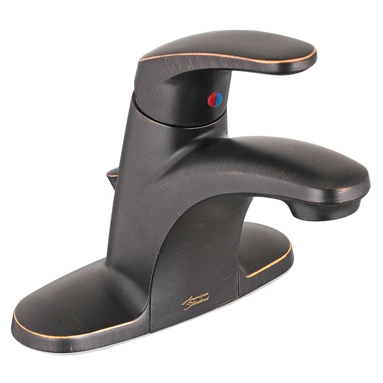  American Standard Colony PRO 4" Centerset Bathroom Faucet with Pop-up Hole and Rod, 1.2 GPM, WaterSense, ADA, Legacy Bronze - 7075005.278