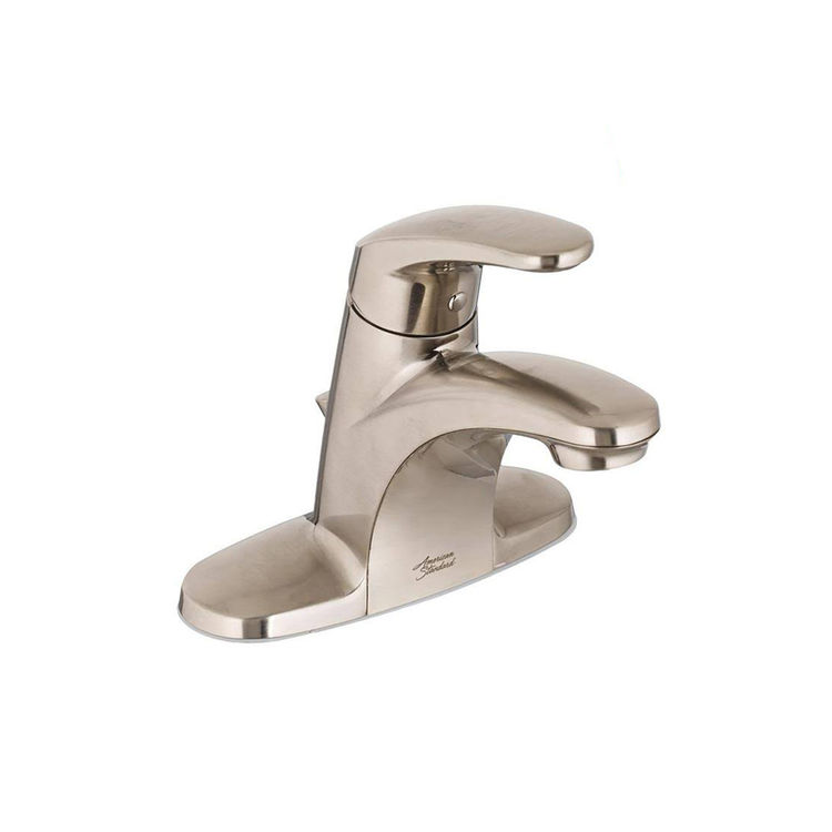  American Standard Colony PRO 4" Centerset Bathroom Faucet with Pop-up Hole and Rod, 1.2 GPM, WaterSense, ADA, Brushed Nickel - 7075005.295