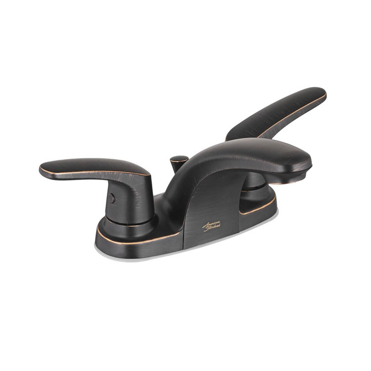 American Standard Colony PRO 4" Centerset Bathroom Faucet with Metal Drain, 1.2 GPM, WaterSense, ADA, Legacy Bronze - 7075.200.278