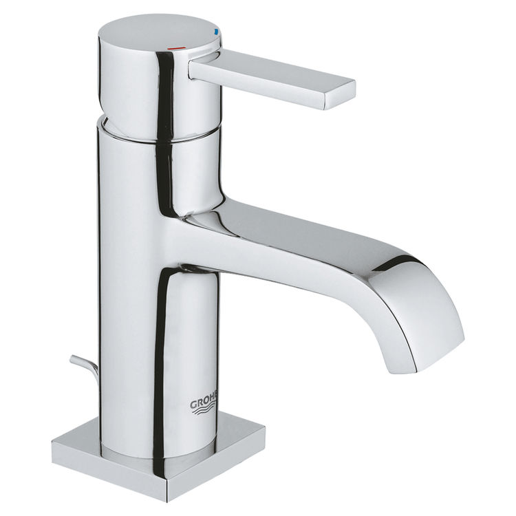 Grohe Allure One-Handle M-Size StarLight Chrome Bathroom Faucet, SilkMove, 1.2 GPM, Lever Handle, QuickFix Installation - 2307700A
